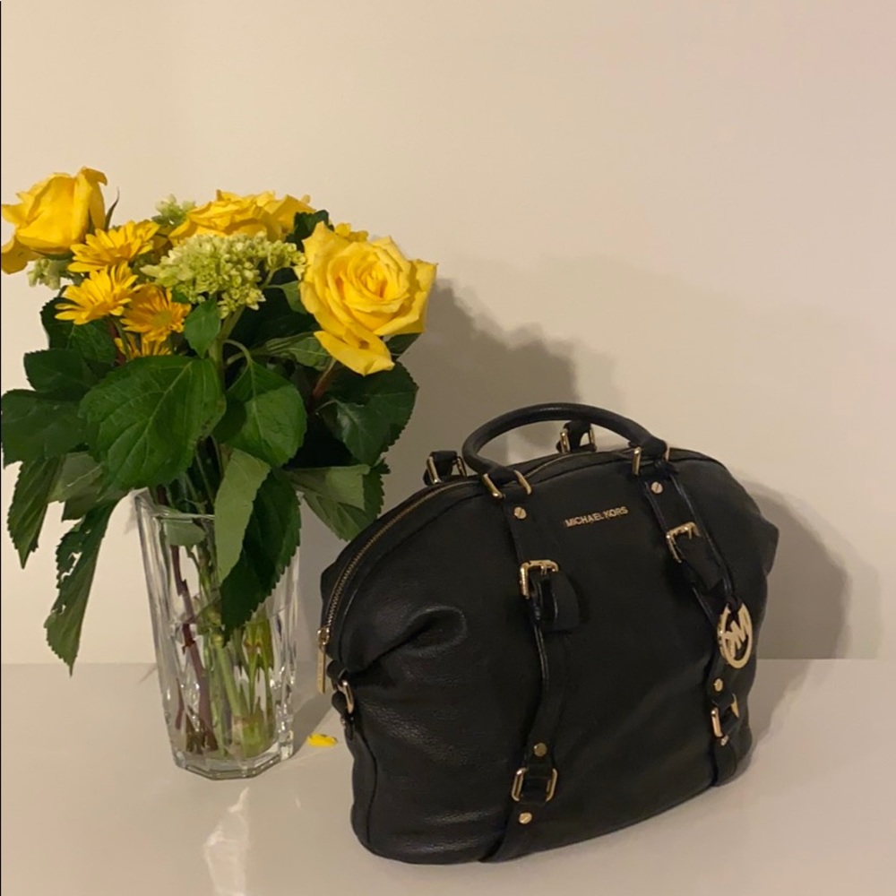 Michael Kors shoulder bag with gold accents